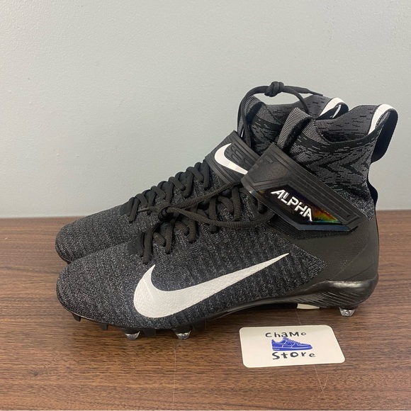 Nike Alpha Menace Elite Detachable CI1530-001 Black Football Cleats Men’s Sz - Picture 3 of 12